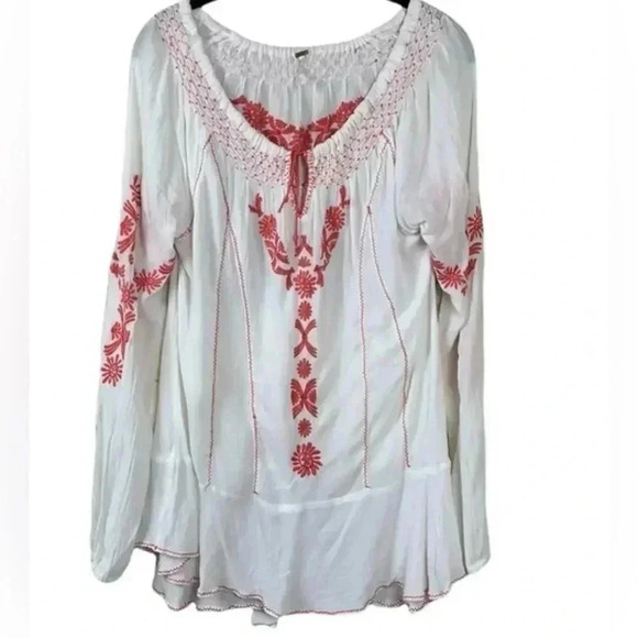 Free People Women’s Rolling Stone Peasant Top XSmall - Picture 2 of 16